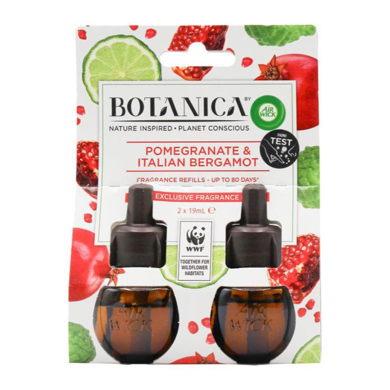 Air Wick Botanica Pomegranate & Italian Bergamot Fragrance Refills 2 x 19ml