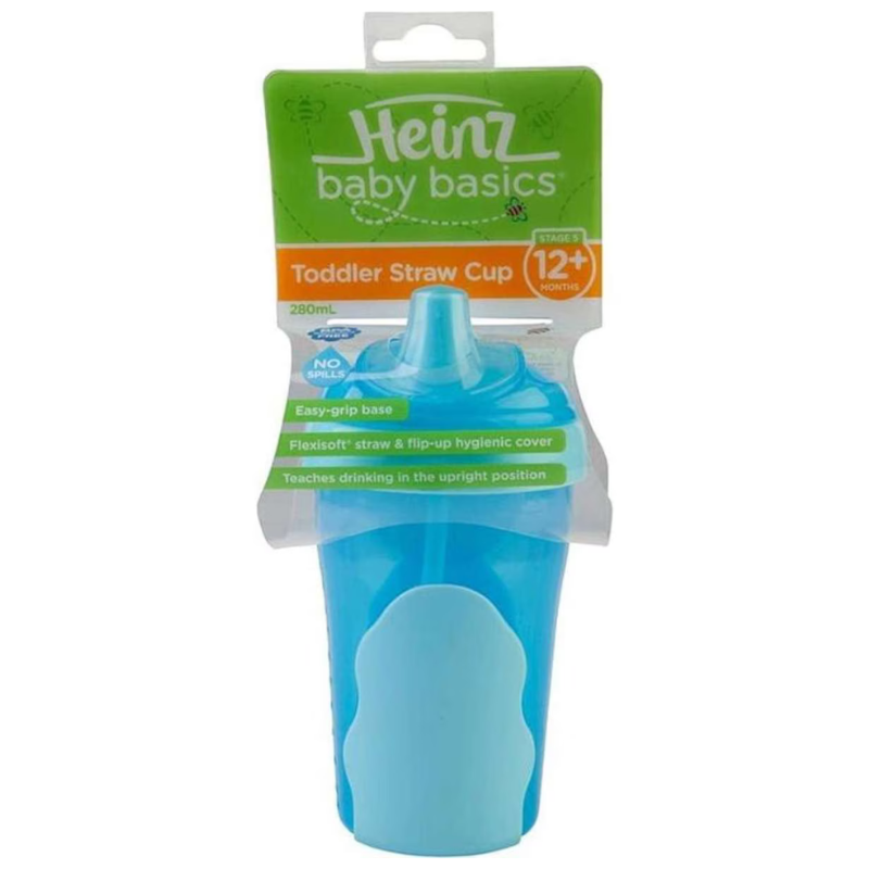 Heinz Baby Basics Toddler Straw Cup 12m + 280ml Assorted Colours