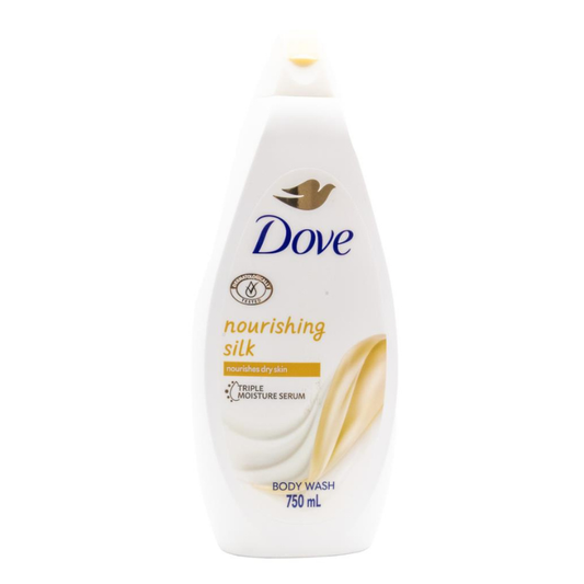 Dove  Nourishing Silk Nourishes Dry Skin Body Wash 750ml