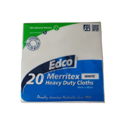 Edco 20 Merritex Heavy Duty Cloths White 40cm x 40cm