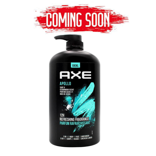 Axe 3 In 1 Body Face Hair Wash Apollo Sage & Cedarwood Scent 1L