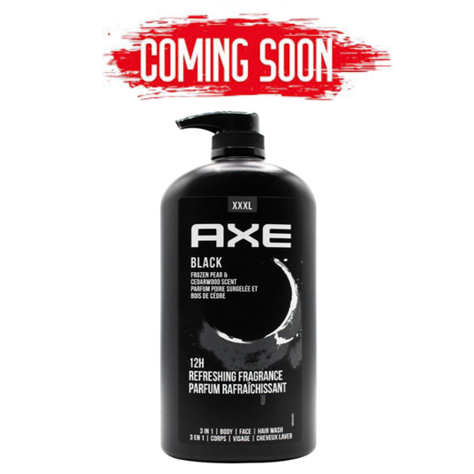Axe 3 In 1 Body Face Hair Wash Black Frozen Pear & Cedarwood Scent 1L