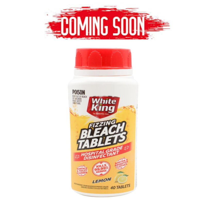 White King Fizzing Bleach Tablets Lemon Pk 40