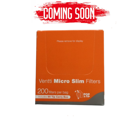 Ventti Micro Slim 200 Filters Includes 90 Tip Carry Box 12 Bags
