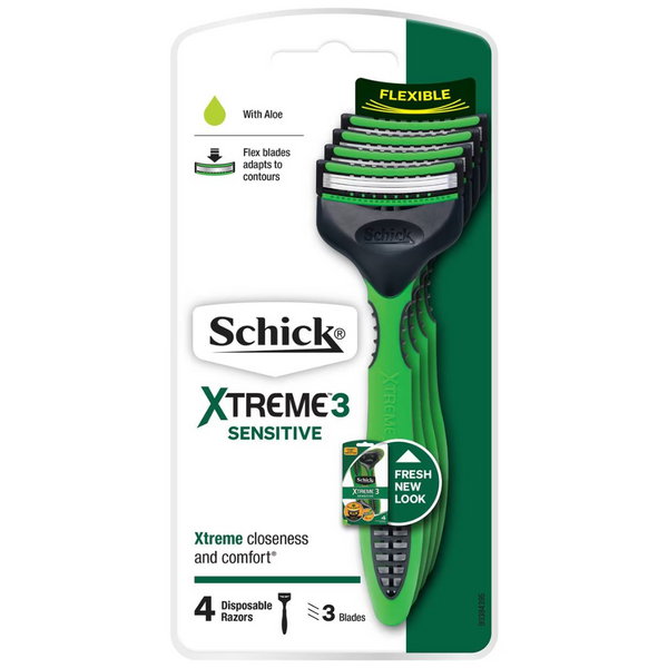 Schick Xtreme 3 Sensitive Disposable Razors 4 Pack