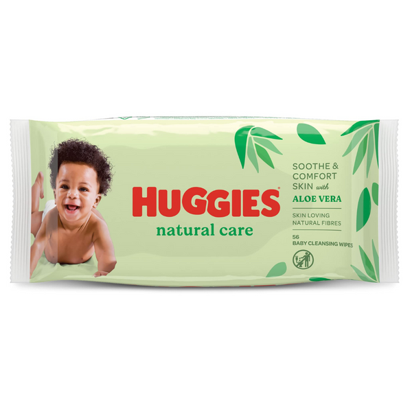 Huggies Natural Care With Aloe Vera 56 Baby Cleansing Wipes