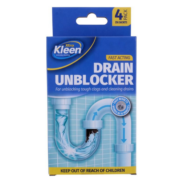 Xtra Kleen Drain Unblocker Kitchen-Basin & Bathroom 4 Pack