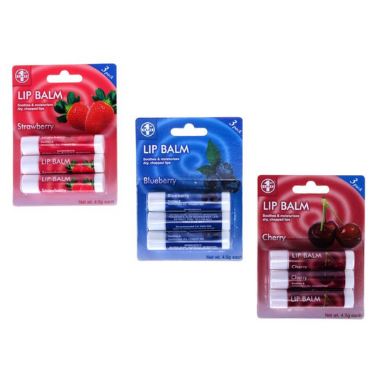 1St Care Lip Balm Strawberry/Blueberry/Cherry 3 x 4.5g