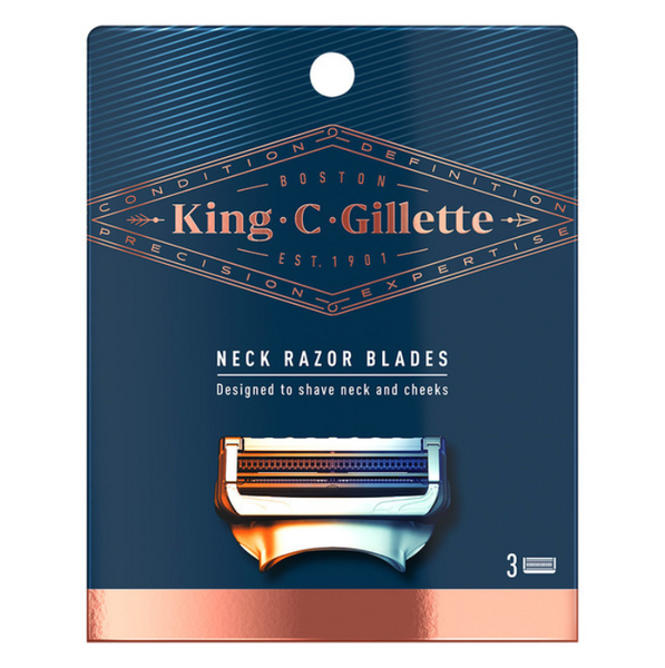 King.C Gillette Neck Razor Blades 3 Pack