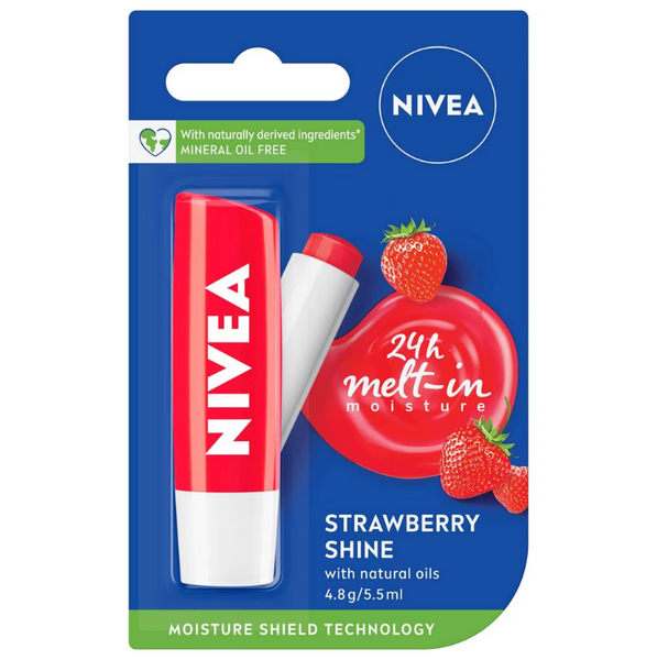 Nivea Strawberry Shine Caring Lip Balm 4.8g