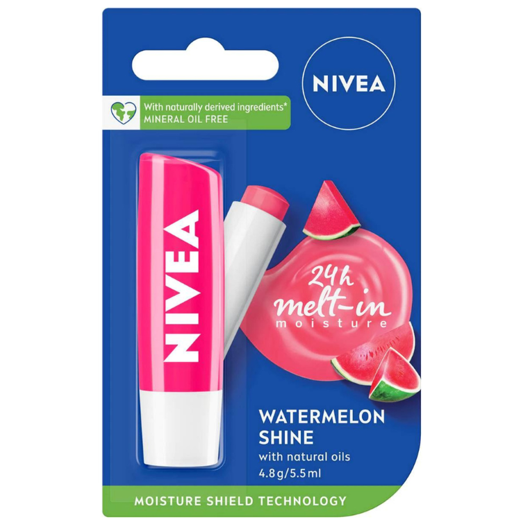 Nivea Watermelon Shine Caring Lip Balm 4.8g