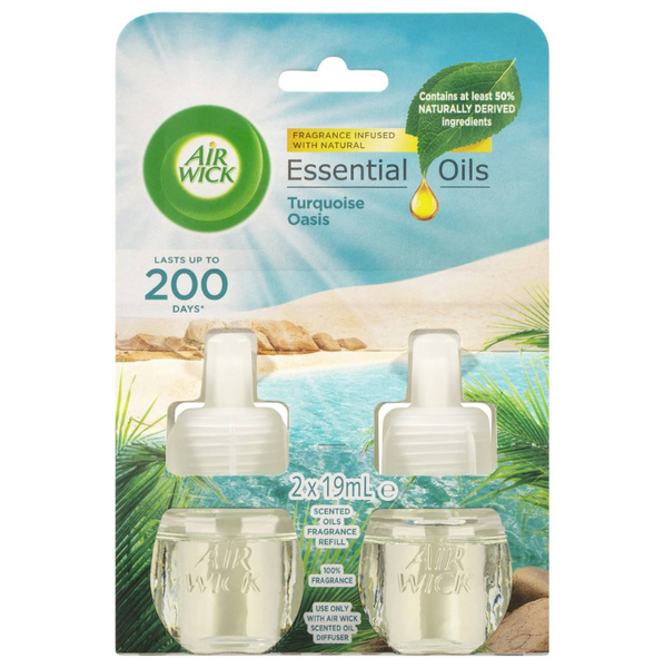 Air Wick Essential Oils Turquoise Oasis Refill 2 x 19ml