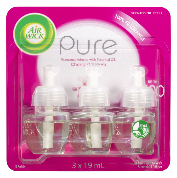 Air Wick Pure Fragrance Infused With Essential Oil Cherry Blossom Refill 3 x 19ml