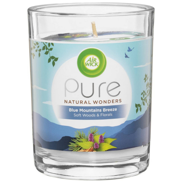 Air Wick Pure Natural Wonders Blue Mountains Breeze Soft Woods & Florals Candle