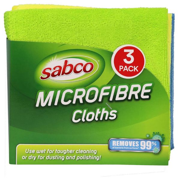 Sabco Microfibre Cloths 3 Pack