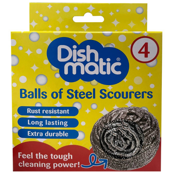 Dishmatic Balls Of Steel Scourers 4 Pack