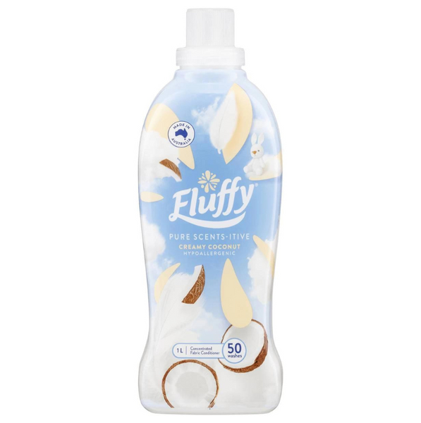 Fluffy Pure Scents Creamy Coconut Fabric Softener 1L