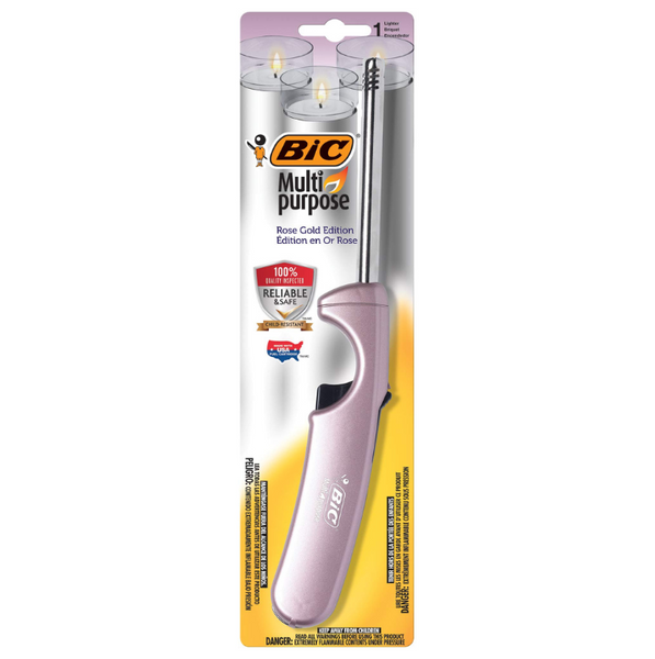 Bic Multi Purpose Rose Gold Edition Lighter 1 Pack