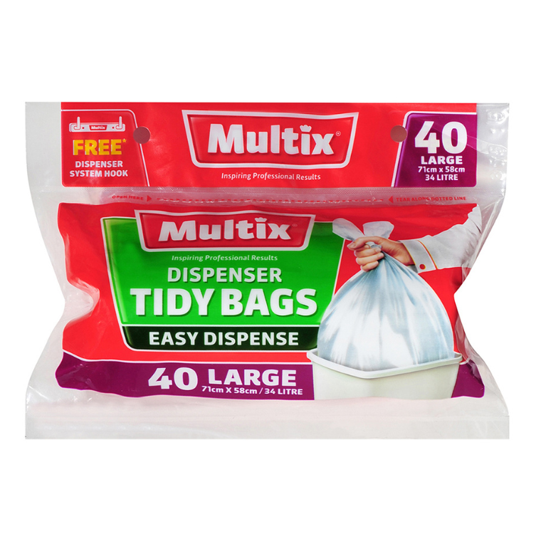 Multix Dispenser Tidy Bags 40 Large 71cm x 58cm 34 Litre