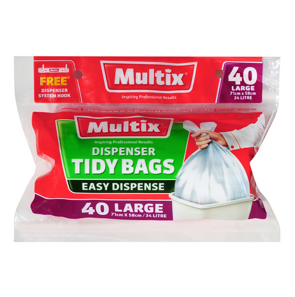 Multix Dispenser Tidy Bags 40 Large 71cm x 58cm 34 Litre