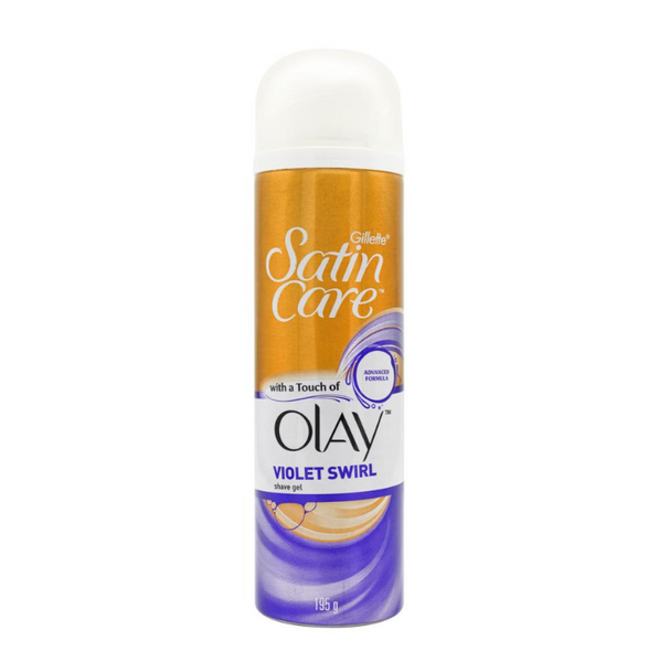 Gillette Satin Care With A Touch Of Olay Violet Swirl Shave Gel 195g