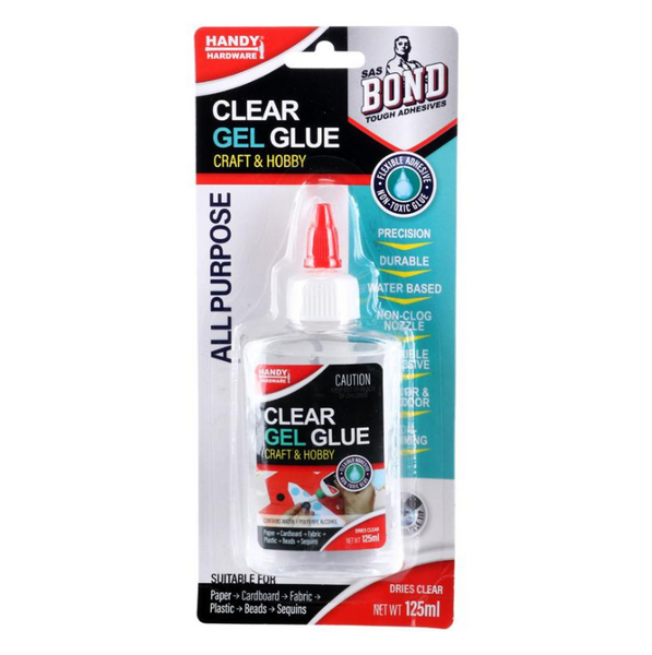 Handy Hardware Clear Gel Glue Craft & Hobby 125ml