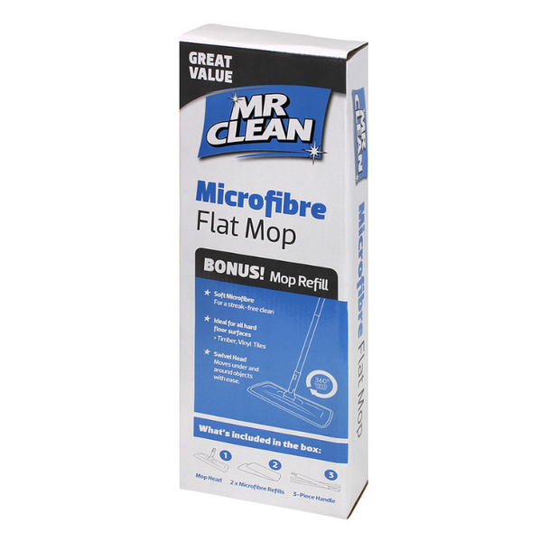 Mr Clean Microfibre Flat Mop In A Box