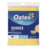 Oates Wonder Cloth Antibacterial Assorted Colours 18 x 23cm 3 Pack