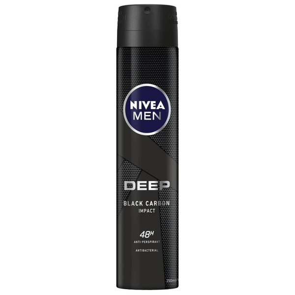 Nivea Men Deodorant Deep Black Carbon Impact 250ml