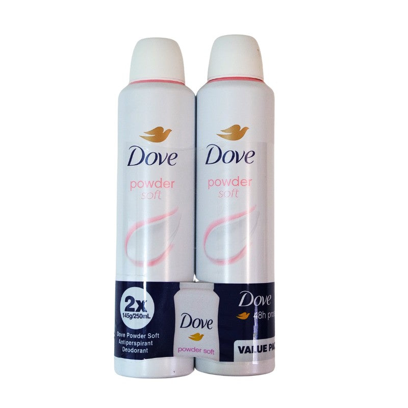 Dove Powder Soft Antiperspirant Deodorant Value Pack 2 x 250ml