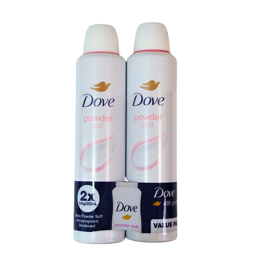 Dove Powder Soft Antiperspirant Deodorant Value Pack 2 x 250ml