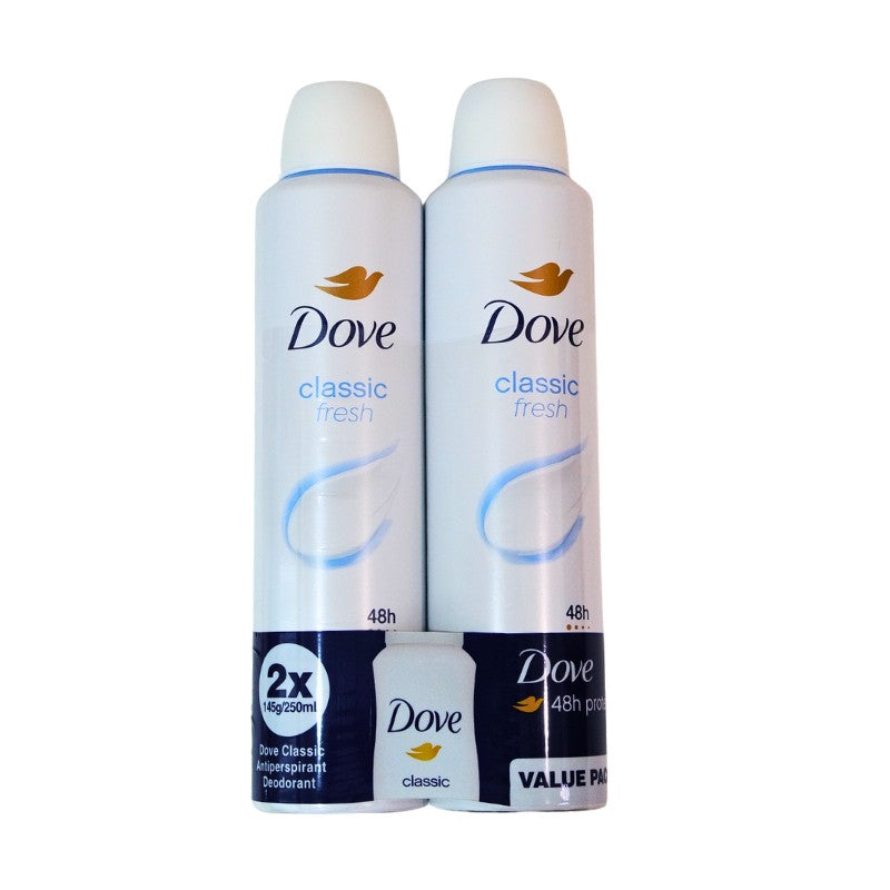 Dove Classic Fresh Antiperspirant Deodorant Value Pack 2 x 250ml