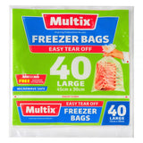 Multix Freezer Bags Easy Tear Off 40 Large 45cm x 30cm
