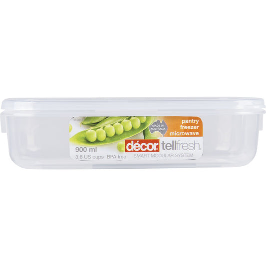 Décor Tellfresh Oblong Plastic Container 900ml