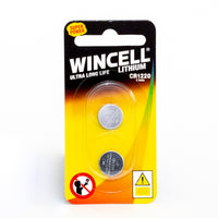Wincell Batteries Lithium CR1220 3 Volts 2Pack