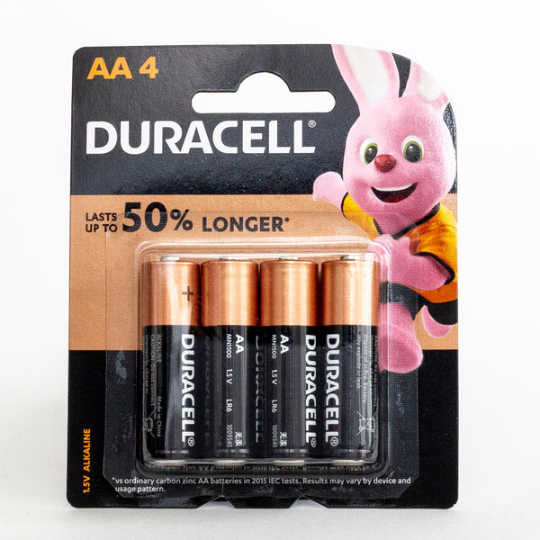 Duracell Alkaline Batteries AA 4Pack