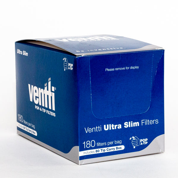 Ventti Ultra Slim 180 Filters Per Bag Includes 80 Tip Carry Box 12 Bags