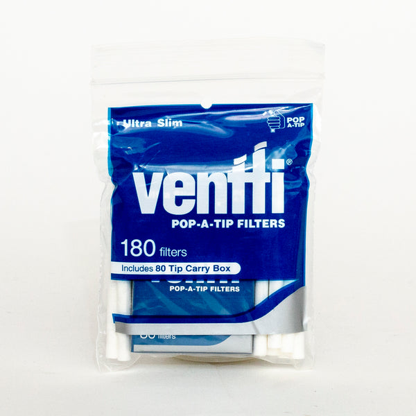 Ventti Ultra Slim 180 Filters Per Bag Includes 80 Tip Carry Box