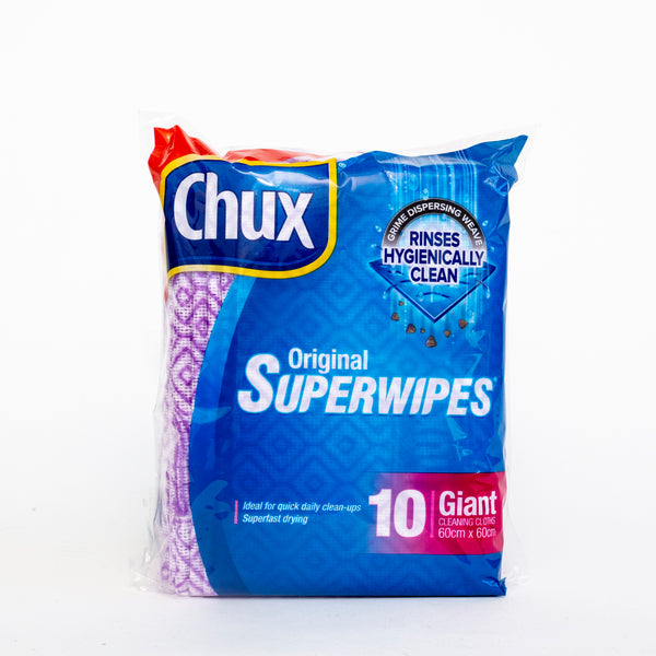 Chux Original Superwipes Giant Assorted Colours 10 Pack