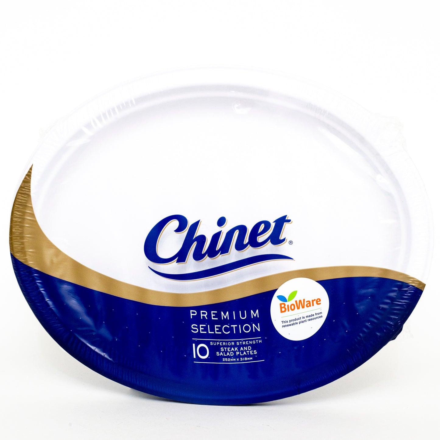 Chinet Premium Steak & Salad 10 Plates 252mm x 318mm