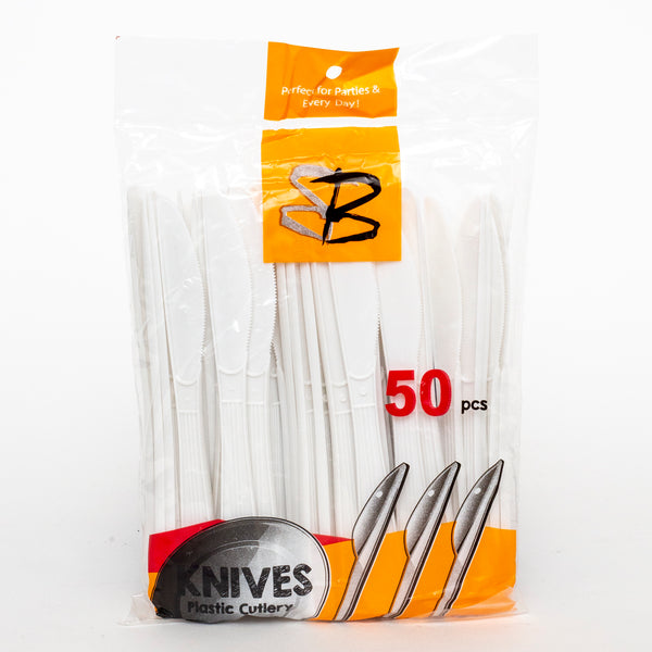 B/F Plastic Knives Heavy Duty 50Pcs