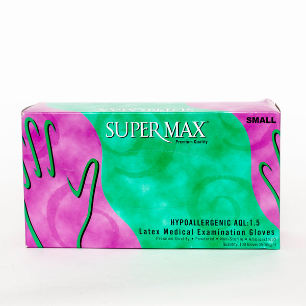 Super Max Latex Gloves Small 100Pcs