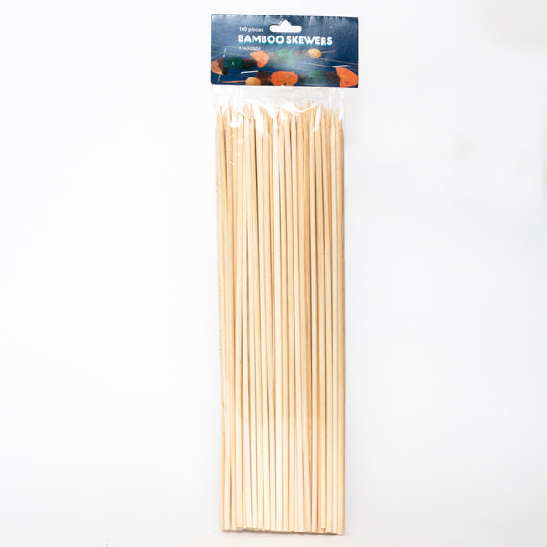 Bamboo Barbecue Skewers 4mm x 300mm 100 Pack
