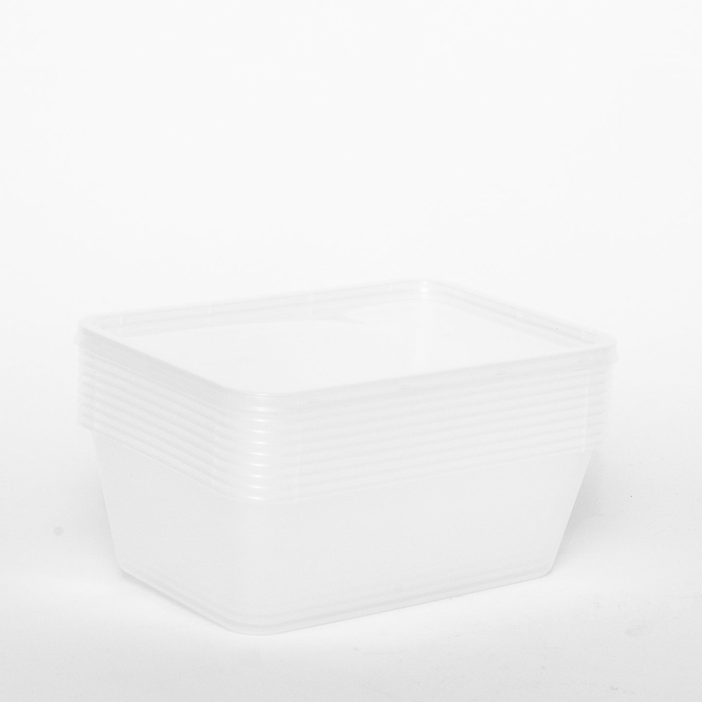 Rectangular Plastic Takeaway Container 750ml 10 Base+10 Lid