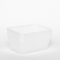 Rectangular Plastic Takeaway Container 750ml 10 Base+10 Lid