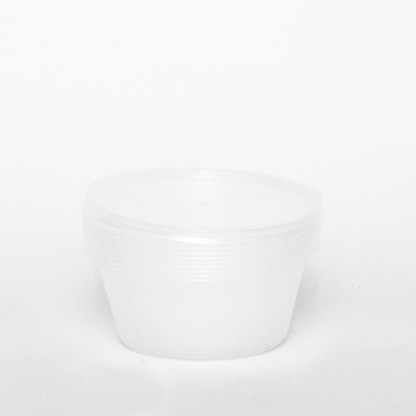 Round Plastic Takeaway Container 10 Oz 10 Base+10 Lid