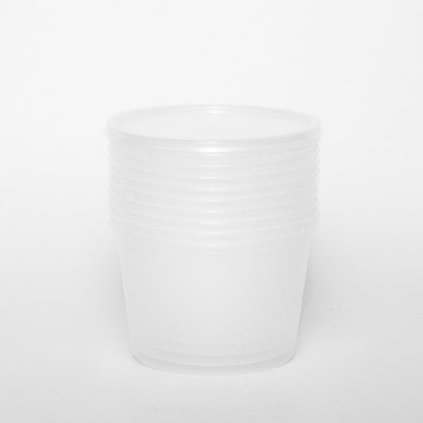 Round Plastic Takeaway Container 20 Oz 10 Base+10 Lid