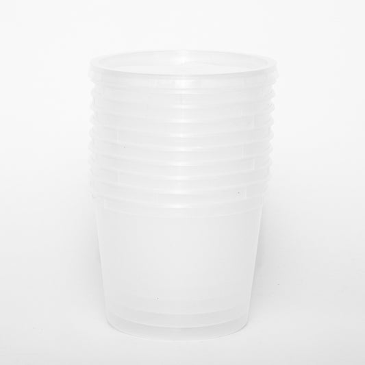 Round Plastic Takeaway Container 25 Oz 10 Base+10 Lid