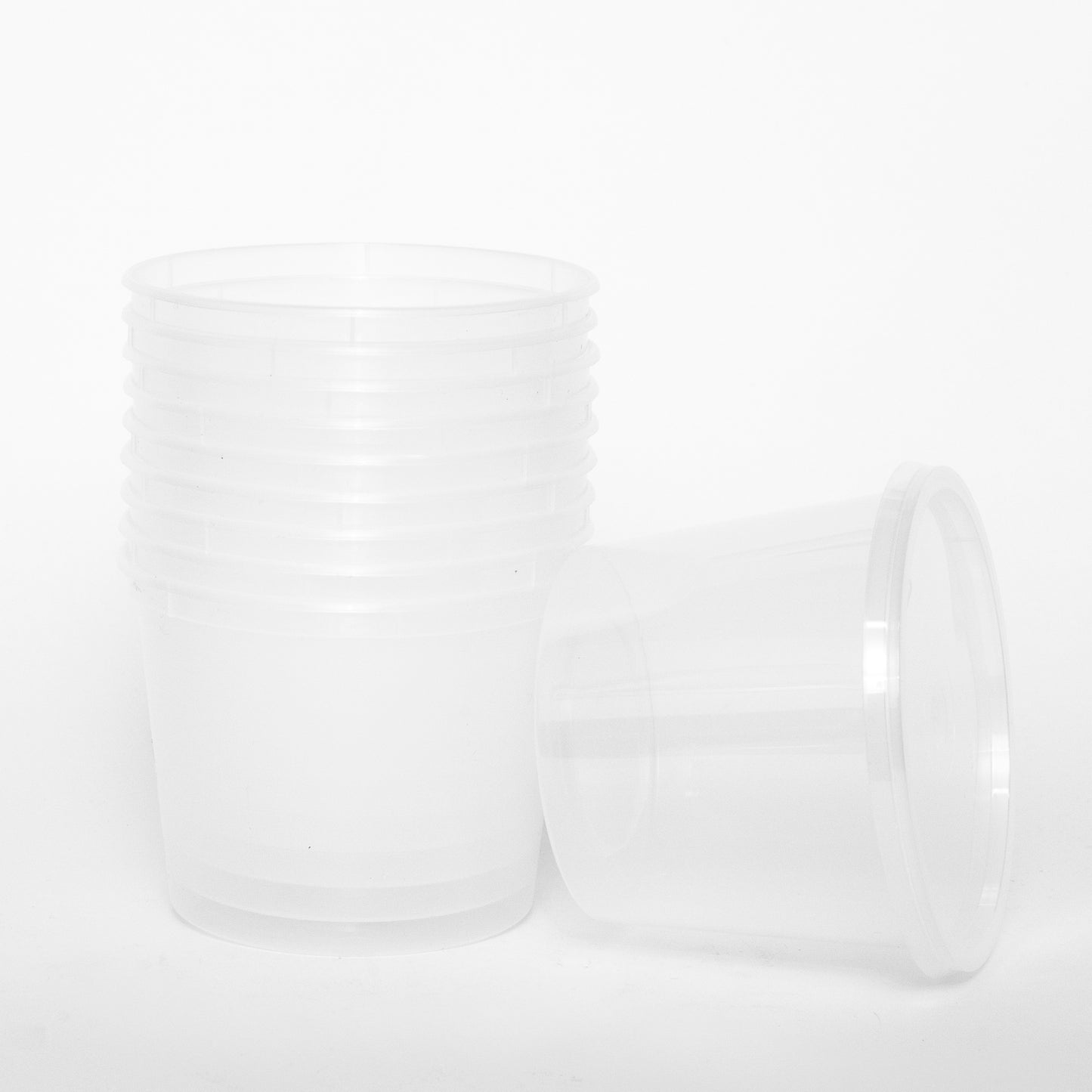 Round Plastic Takeaway Container 25 Oz 10 Base+10 Lid