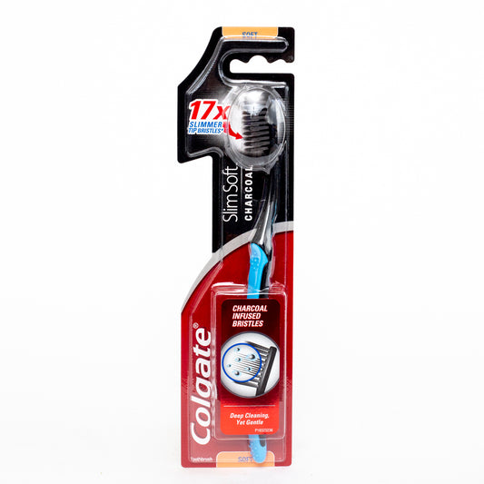 Colgate Toothbrush Slim Soft Charcoal Assorted Colours